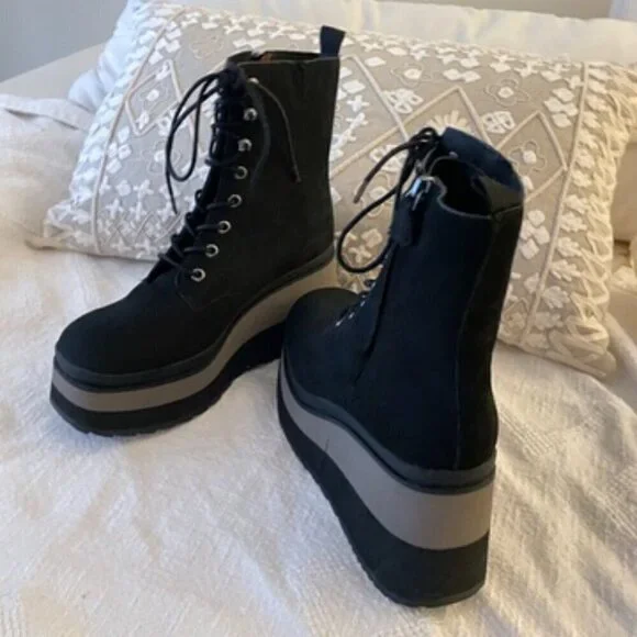 SOLD NEW Naked Feet Burnout Black Boots, Size 8.5 - Picture 7 of 12